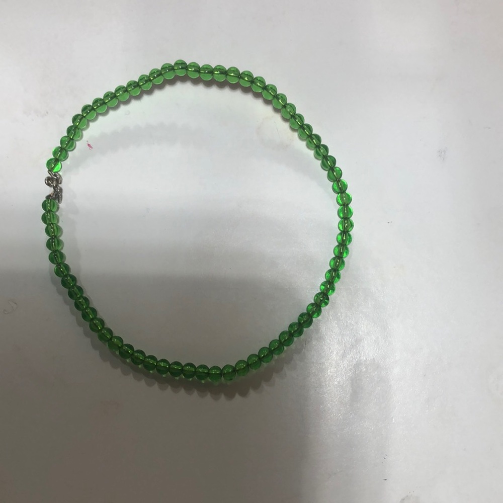 A green, black and white, silver bracelet - Picture 3 of 4